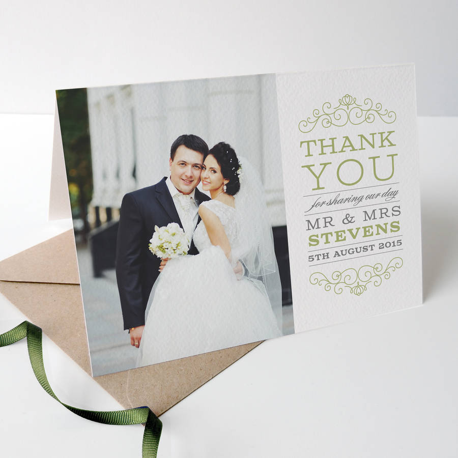 eva wedding photo thank you cards by project pretty  notonthehighstreet.com