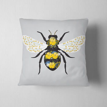 Floral Bee Cushion, 2 of 4