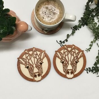 Layered Wooden Animal Coaster Sets, 4 of 11