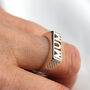 Sterling Silver Mum Ring Sizes I W, thumbnail 3 of 4