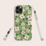 Retro Green Flowers Biodegradable Phone Case, thumbnail 1 of 7