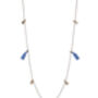 Long Crystal Blue Tassel Necklace, thumbnail 2 of 3