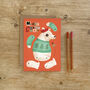 Polar Bear Split Pin Puppet A5 Christmas Card, thumbnail 1 of 3