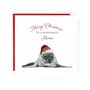 Merry Christmas Auntie Seal Christmas Card, thumbnail 1 of 4