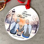 Personalised “Forever In My Heart” Christmas Memorial Bauble – Grandparents And Child Angel Wings Ornament, thumbnail 1 of 7