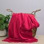 Super Soft Plain Pashmina Style Scarf In Magenta Red, thumbnail 1 of 3