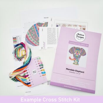 Geometric Heart Cross Stitch Kit, 5 of 8
