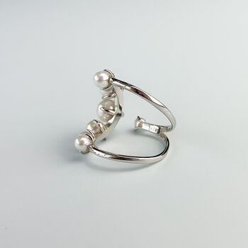 Sterling Silver Statement Pearl Ring, 3 of 5