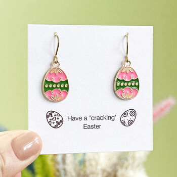 Cute Enamel Easter Egg Earrings, 5 of 6