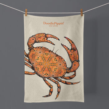 Crab Tea Towel | 100% Cotton | Made In England, 3 of 8