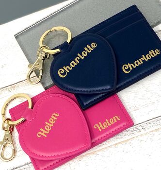 Personalised Card Holder And/Or Heart Keyring, 3 of 9