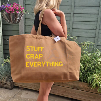 Custom Text Oversized Tote Bag, 8 of 9