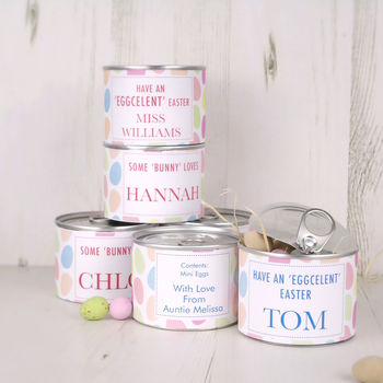 Personalised Easter Eggs Tin With Mini Eggs, 10 of 11