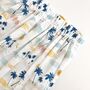 Palm Tree Printed Cotton Midi Skirt, thumbnail 6 of 7