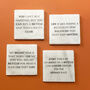 Set Of Four Marble Famous Cycling Quotes Coasters, thumbnail 4 of 4