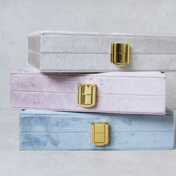 Personalised Velvet Dressing Table Jewellery Box, 4 of 9