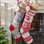 Personalised Nordic Knitted Christmas Stocking, thumbnail 1 of 9