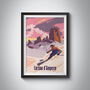 Cortina D'ampezzo Italy Ski Resort Travel Poster Print, thumbnail 1 of 8