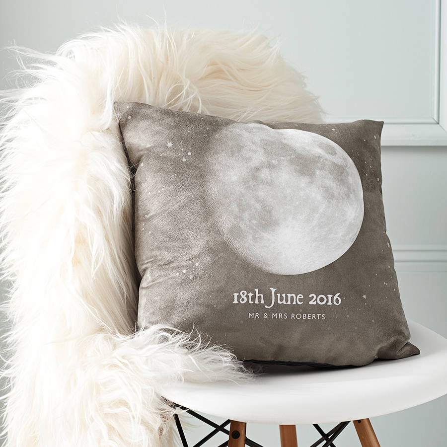 Personalised Special Date 'Moon Phase' Cushion, 1 of 5
