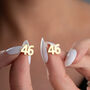 Personalised Sterling Silver Number Earrings, thumbnail 4 of 7