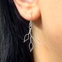Leafy Eco Friendly Silver Or Gold Plated Drop Earrings, thumbnail 4 of 4