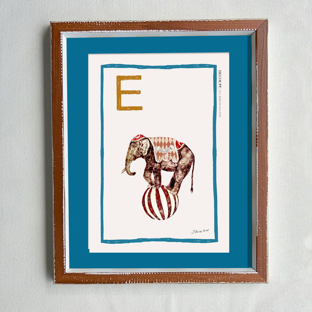 'E' For Elephant Alphabet Limited Edition Print, 1 of 6