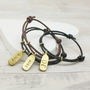 Personalised Leather Tag Bracelet, thumbnail 2 of 5