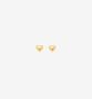 Kokoro Mini Heart Gold Stud Earrings, thumbnail 1 of 5
