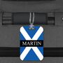 Personalised Scotland Flag Luggage Tag, thumbnail 1 of 3