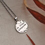 Men's Silver Organic Textured Personalised Disc Coin Pendant Necklace, thumbnail 3 of 5