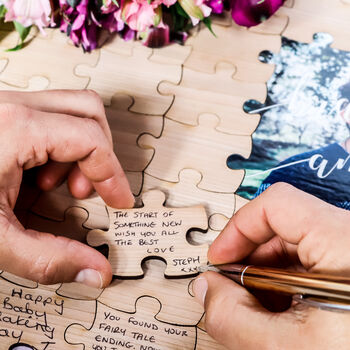 Personalised Photo Wedding Guestbook Puzzle, 3 of 10