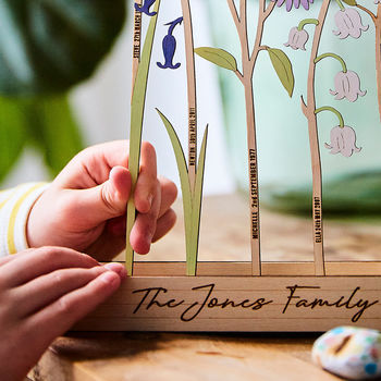 Wooden Personalised Family Birth Flowers, 3 of 11