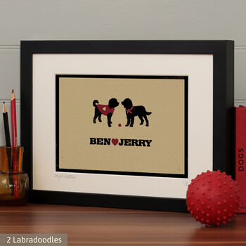Personalised Labradoodle Print For One Or Two Dogs, 10 of 12