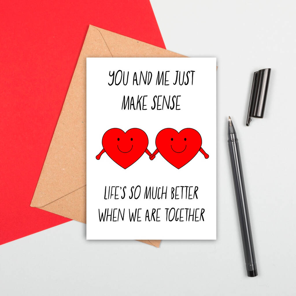 You And Me Love Card By Adam Regester Design