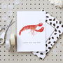 Lobster Valentines Card, thumbnail 1 of 2