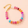 Pastel Rainbow Gemstone Bead Bracelet, thumbnail 3 of 4