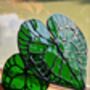 Anthurium Clarinervium Plant Stained Glass Home Decor, thumbnail 1 of 3