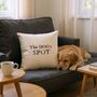 The Dogs Spot Cream Cushion, thumbnail 1 of 2