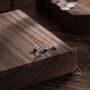 Tiny Emerald Green Cz Marquise Screw Back Earrings, thumbnail 5 of 12