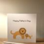 Lion Happy Father's Day Card, thumbnail 2 of 3