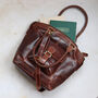 Brown Leather Pocket Tote Handbag, thumbnail 3 of 6