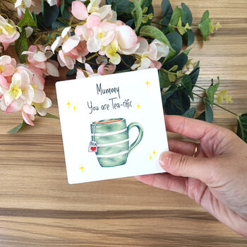 Tea Rific Ceramic Coasters | Personalised Tea Gifts, 2 of 5
