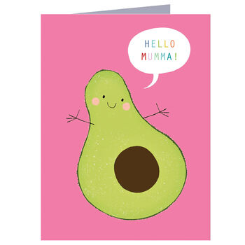Mini Avocado Hello Mumma Card, 2 of 4