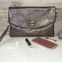Personalised Metallic Leather Clutch Bag, thumbnail 7 of 11