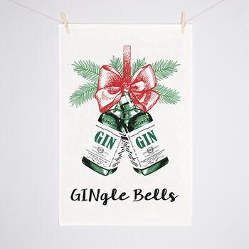 'Gingle Bells' Christmas Tea Towel, 3 of 3
