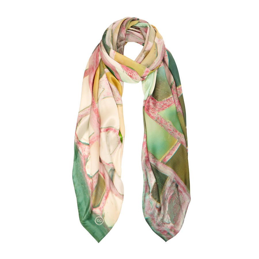 Temple Reflections Ladies Silk Scarf By Celia Gould ...