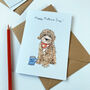 Golden Cockapoo Dog Father's Day Card, thumbnail 2 of 2