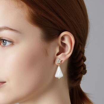 Christmas Tree Starlight Pearl Earrings, 3 of 4