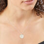 Personalised Sterling Silver Poppy Disc Necklace, thumbnail 5 of 10