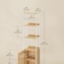 Six Tier Bookcase Freestanding Shelf Unit Metal Frame, thumbnail 10 of 12